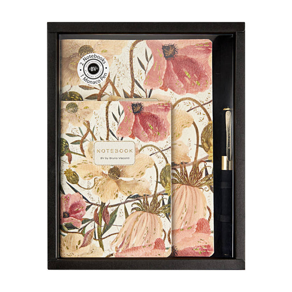 BV by Bruno Visconti - 3 Piece Set -Soft Petals - 2 Notebooks + Monaco Pen