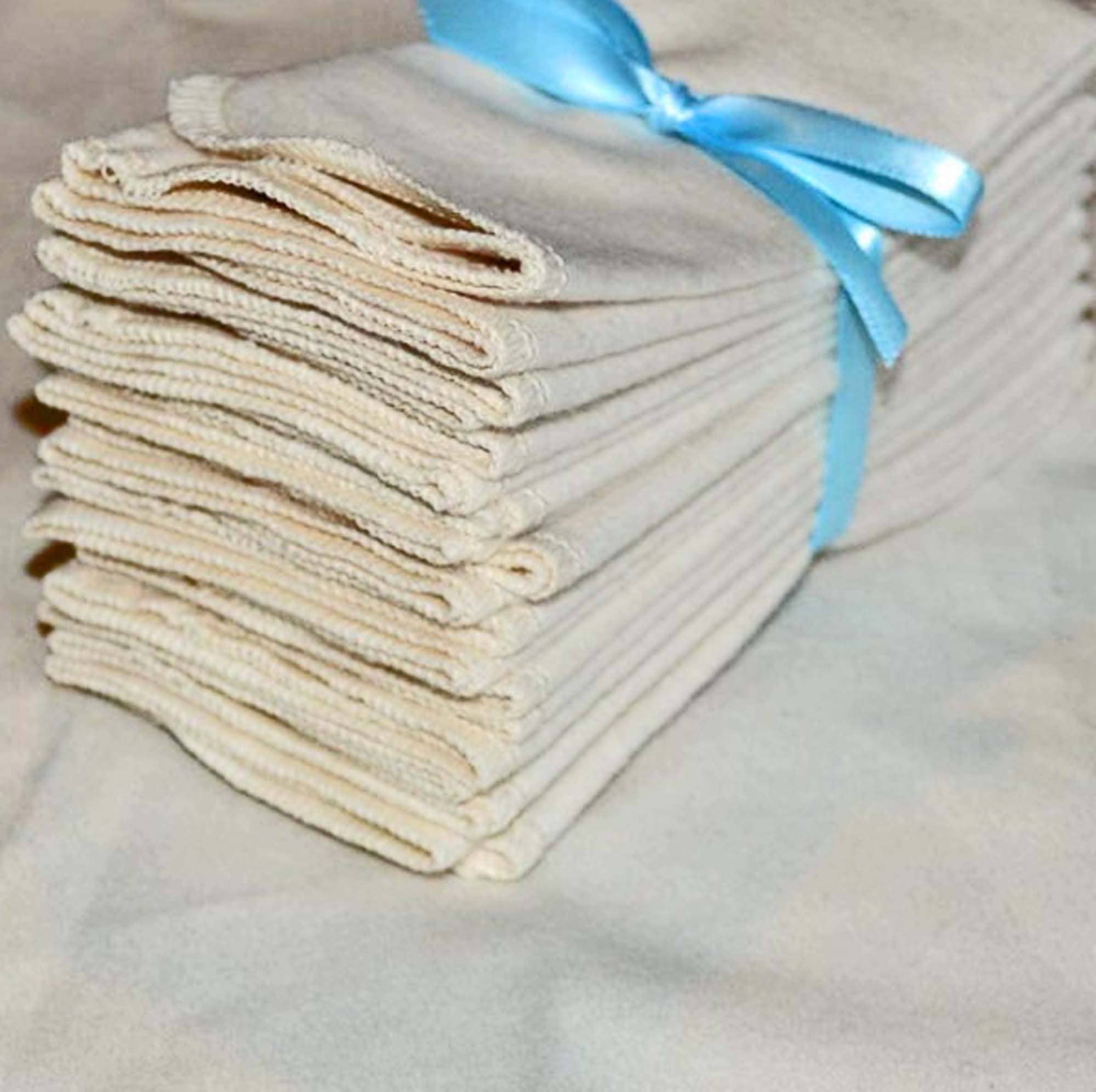 Ginas Soft Cloth Shop - Organic Flannel - 11x12 Paperless Towels 1 Ply