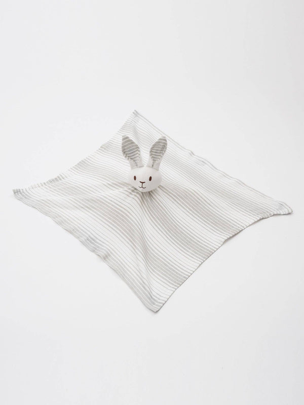 Under the Nile - Lovey Bunny Blanket Friend - Grey Ombre Stripe