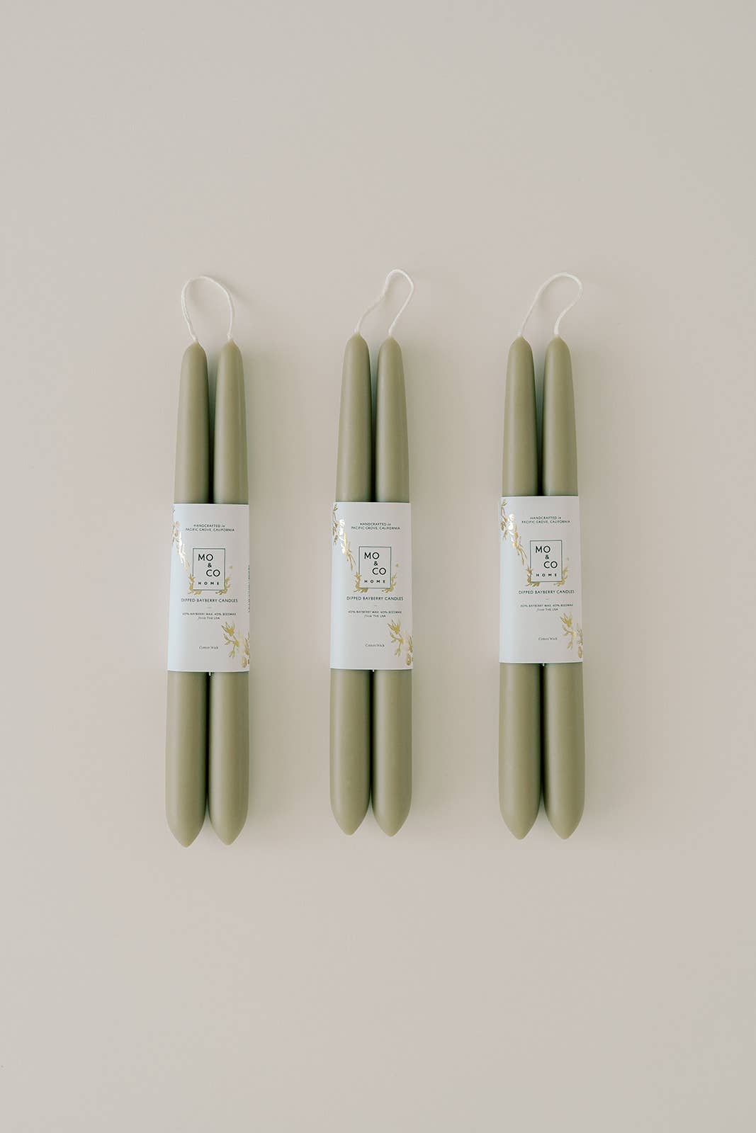 Mo&Co Home - Limited Edition! Bayberry Dipped Taper Candles