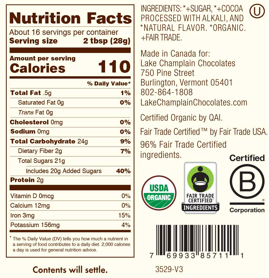 Lake Champlain Chocolates - Hot Chocolate Mix, Marshmallow Flavor, Organic & Fair Trade