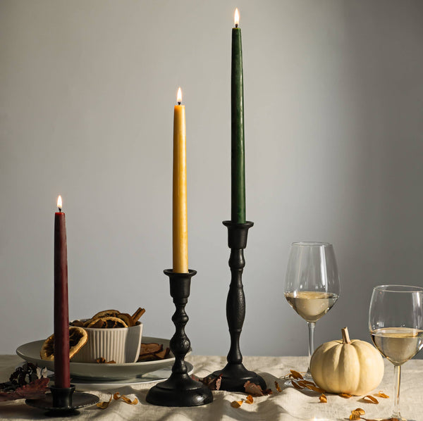 Bluecorn Candles - Beeswax Taper Candles – Eco-Friendly, Dripless & Handmade