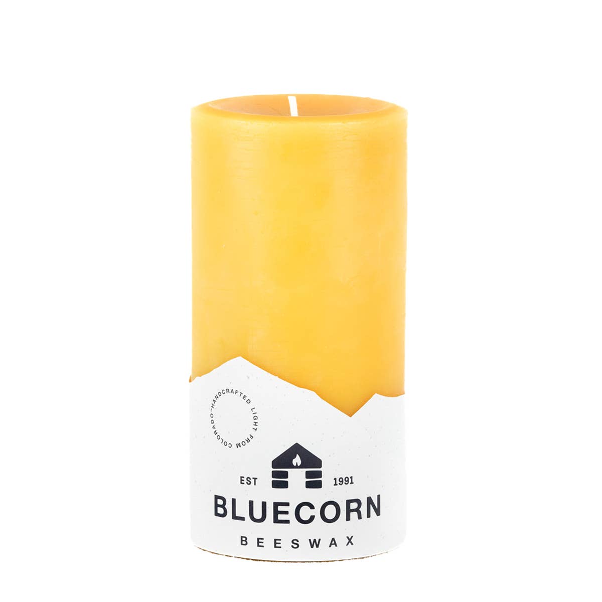 Bluecorn Candles - Beeswax Pillar Candles - 100% Pure, Dripless, 8 Sizes