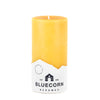 Bluecorn Candles - Beeswax Pillar Candles - 100% Pure, Dripless, 8 Sizes
