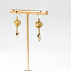 Nest Pretty Things - Gold Flower Earrings with Pearls and Gemstone Accents