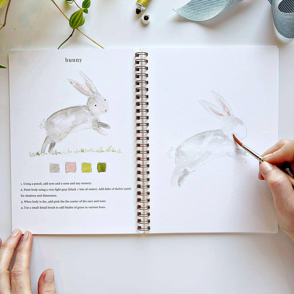 emily lex studio - Animals watercolor workbook