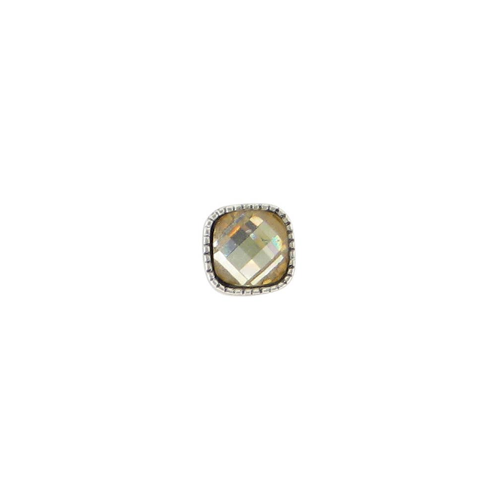 Baked Beads - Square Granulated Post Earring