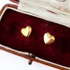 Nest Pretty Things - Puffy Gold Heart Studs, Small Gold Studs Valentines Day Gift