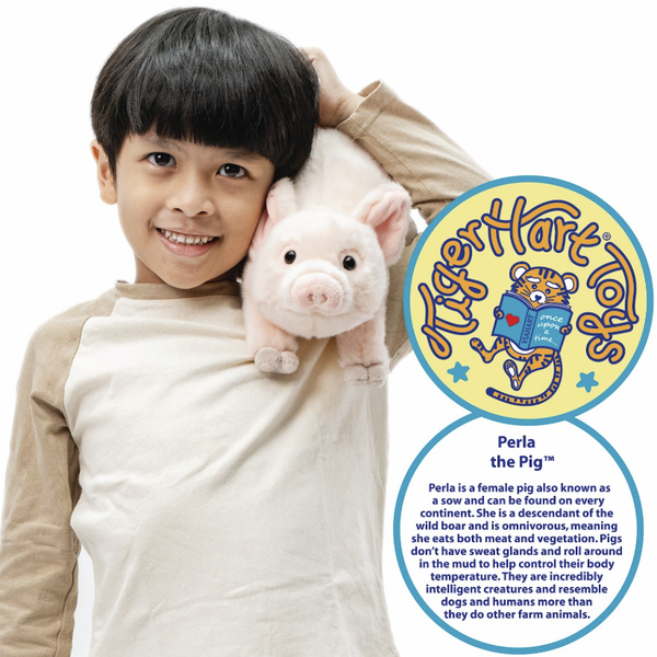 VIAHART Toy Co. - TigerHart Perla The Pig - 10 Inch Stuffed Animal Plush