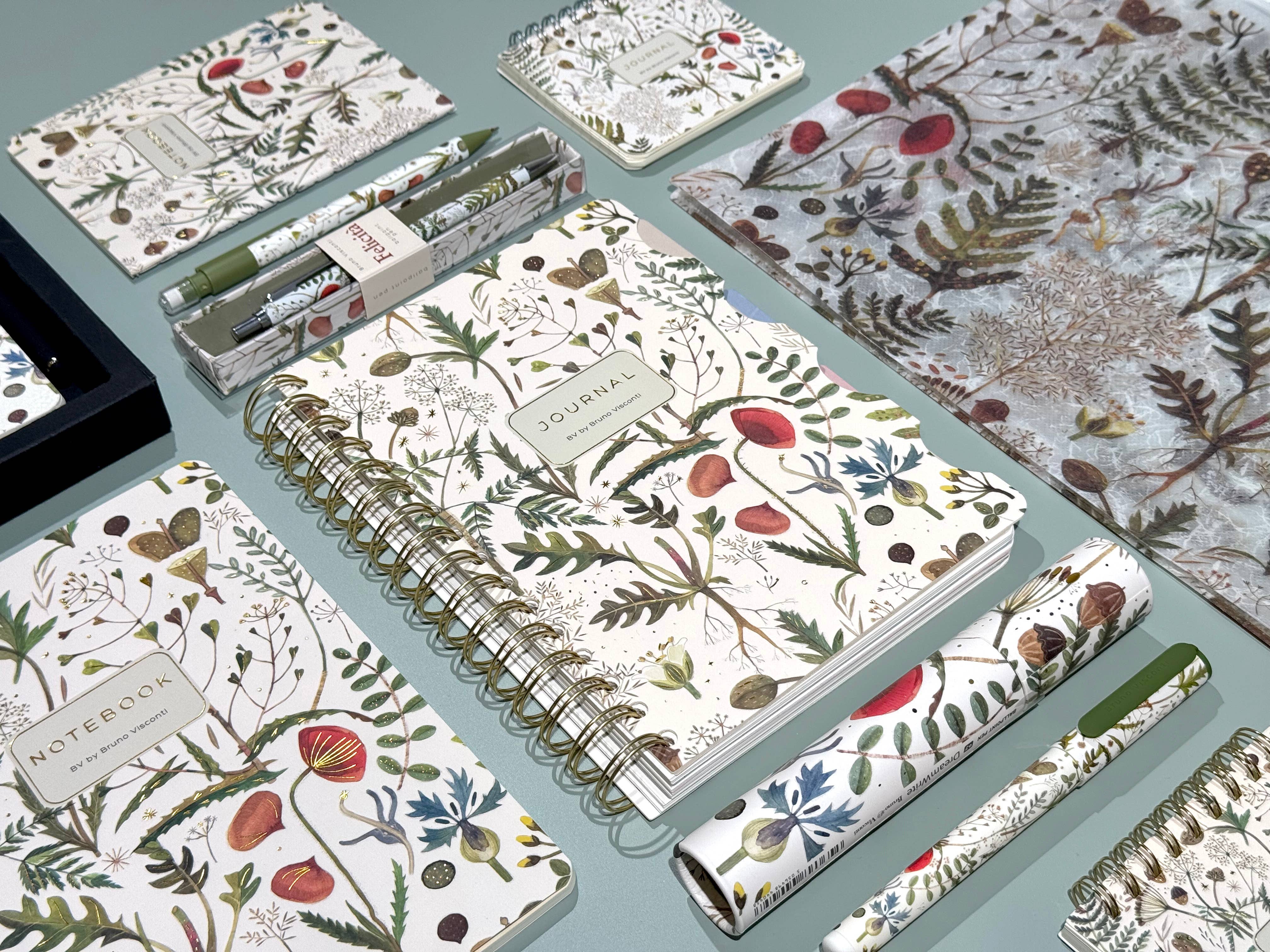 BV by Bruno Visconti - Small Notebook  Greens and Flowers 