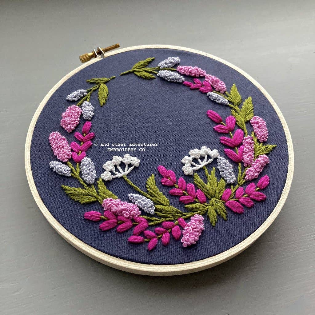 And Other Adventures Embroidery Co - Embroidery Kit - Kensington Periwinkle