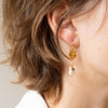 Nest Pretty Things - Gold Flower Earrings with Pearls and Gemstone Accents