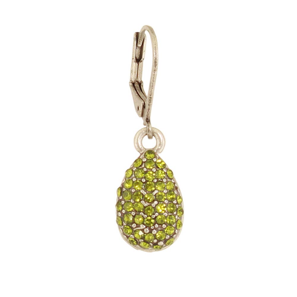 Baked Beads - Pave Crystal Teardrop Earrings