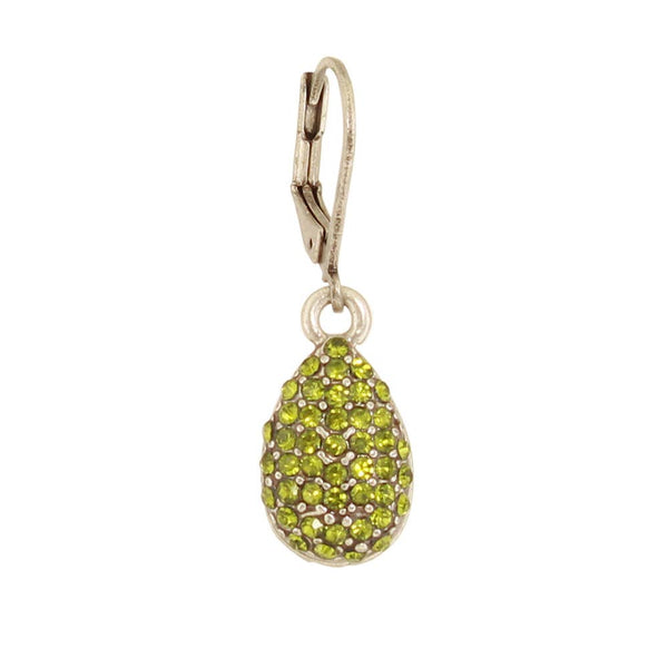 Baked Beads - Pave Crystal Teardrop Earrings