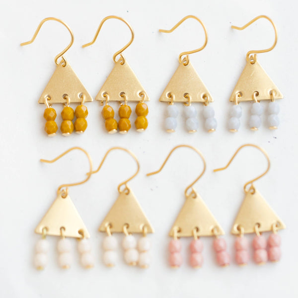 Nest Pretty Things - Little Pale Geometric Earrings
