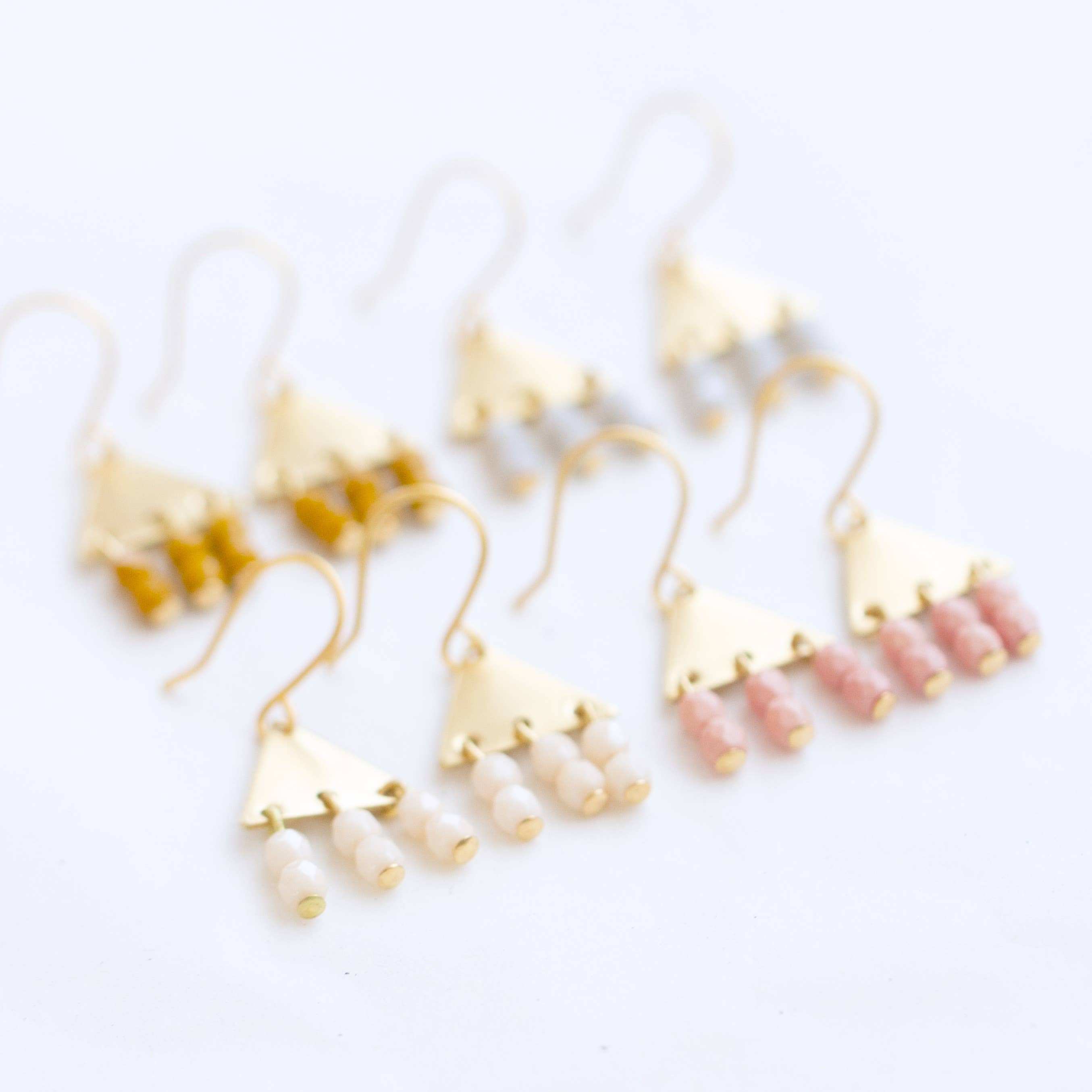 Nest Pretty Things - Little Pale Geometric Earrings