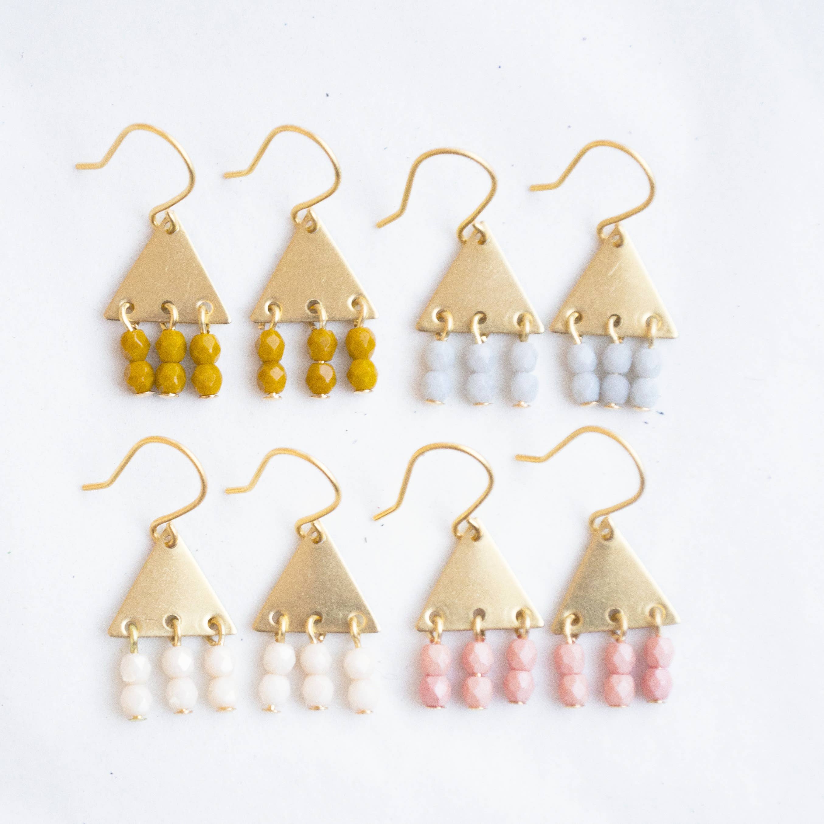 Nest Pretty Things - Little Pale Geometric Earrings