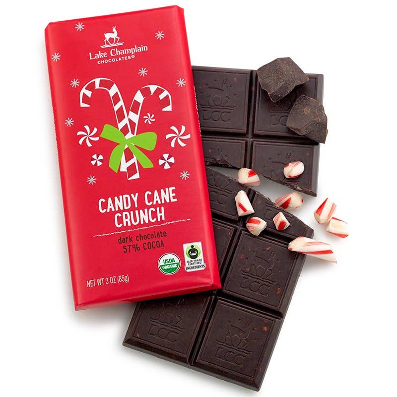Lake Champlain Chocolates - Candy Cane Crunch Holiday Organic Bar