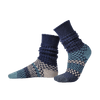 Solmate Socks - Fusion Slouch Socks - Cerulean