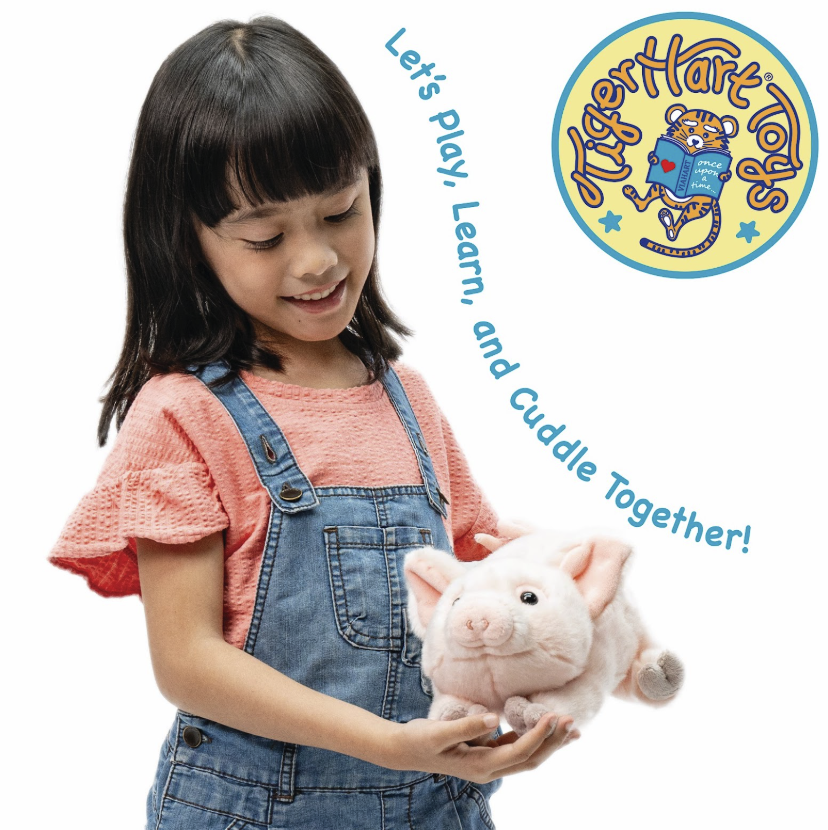VIAHART Toy Co. - TigerHart Perla The Pig - 10 Inch Stuffed Animal Plush