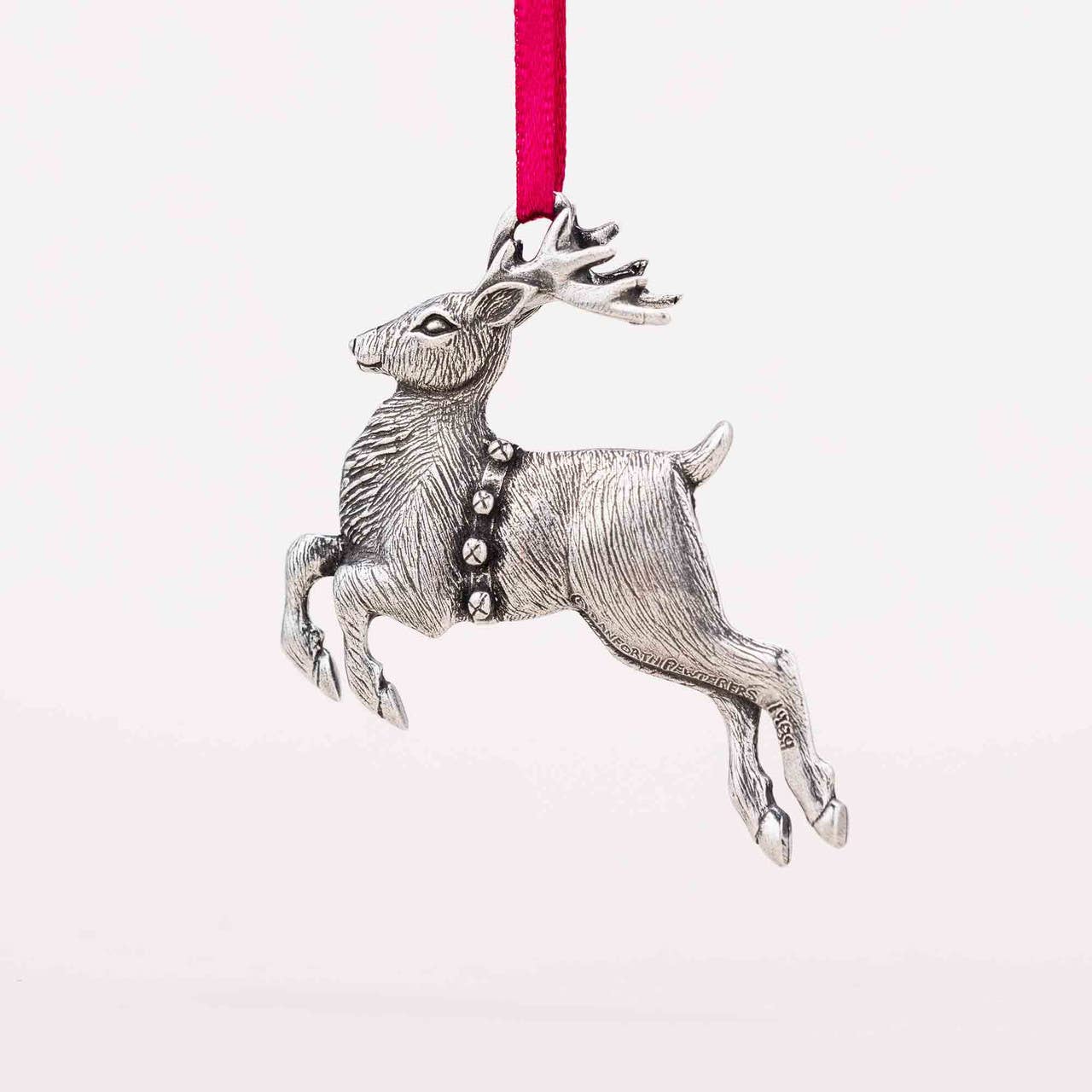 Danforth Pewter | Handcrafted Heirloom Quality Gifts - Reindeer 1989 | Pewter Ornament | Annual Ornament