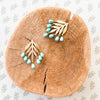 Nest Pretty Things - Turquoise Beaded Botanical Chandelier Studs For Spring