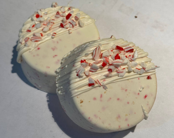 White chocolate Peppermint Chocolate Covered Cookies