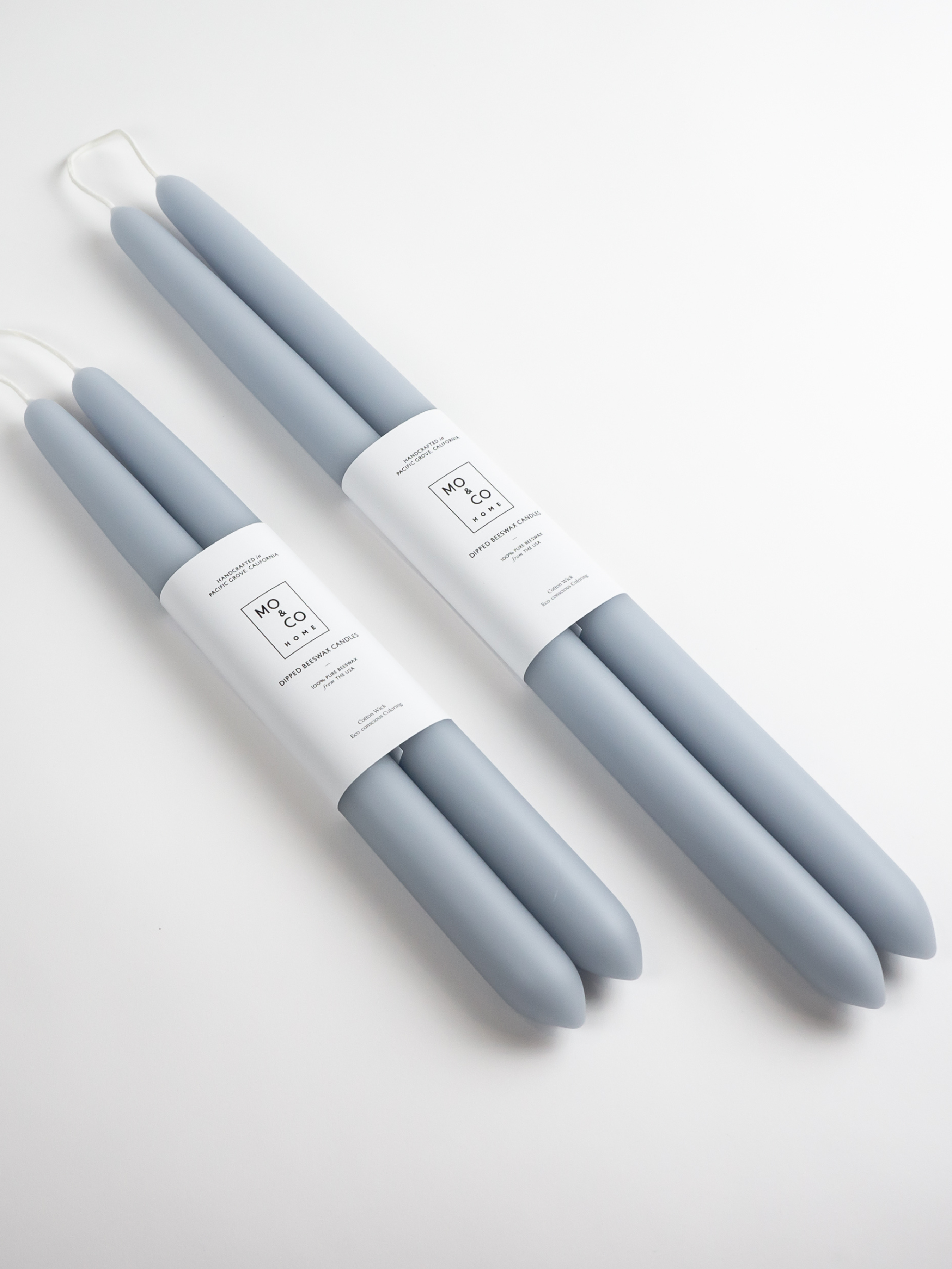 Mo&Co Home - Bluebell | Dipped Beeswax Taper Candles | All Natural