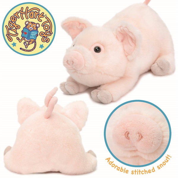 VIAHART Toy Co. - TigerHart Perla The Pig - 10 Inch Stuffed Animal Plush