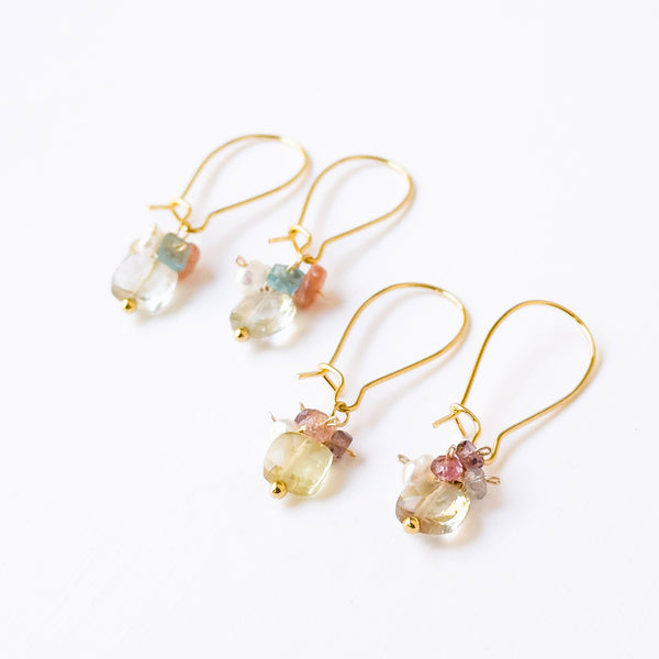 Nest Pretty Things - Handmade Crystal Bead Cluster Earrings