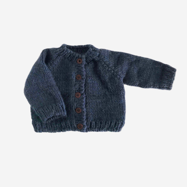 The Blueberry Hill - Classic Cardigan, Navy | Baby Sweater | Kids Clothing