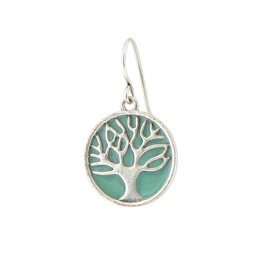 Baked Beads - Enamel Tree of Life Earring