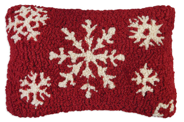 Chandler 4 Corners - Five White Flakes Decorative winter Christmas Pillow