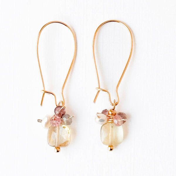 Nest Pretty Things - Handmade Crystal Bead Cluster Earrings