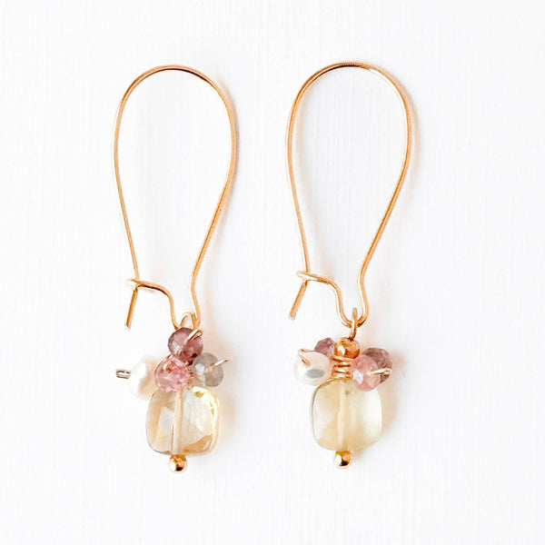 Nest Pretty Things - Handmade Crystal Bead Cluster Earrings
