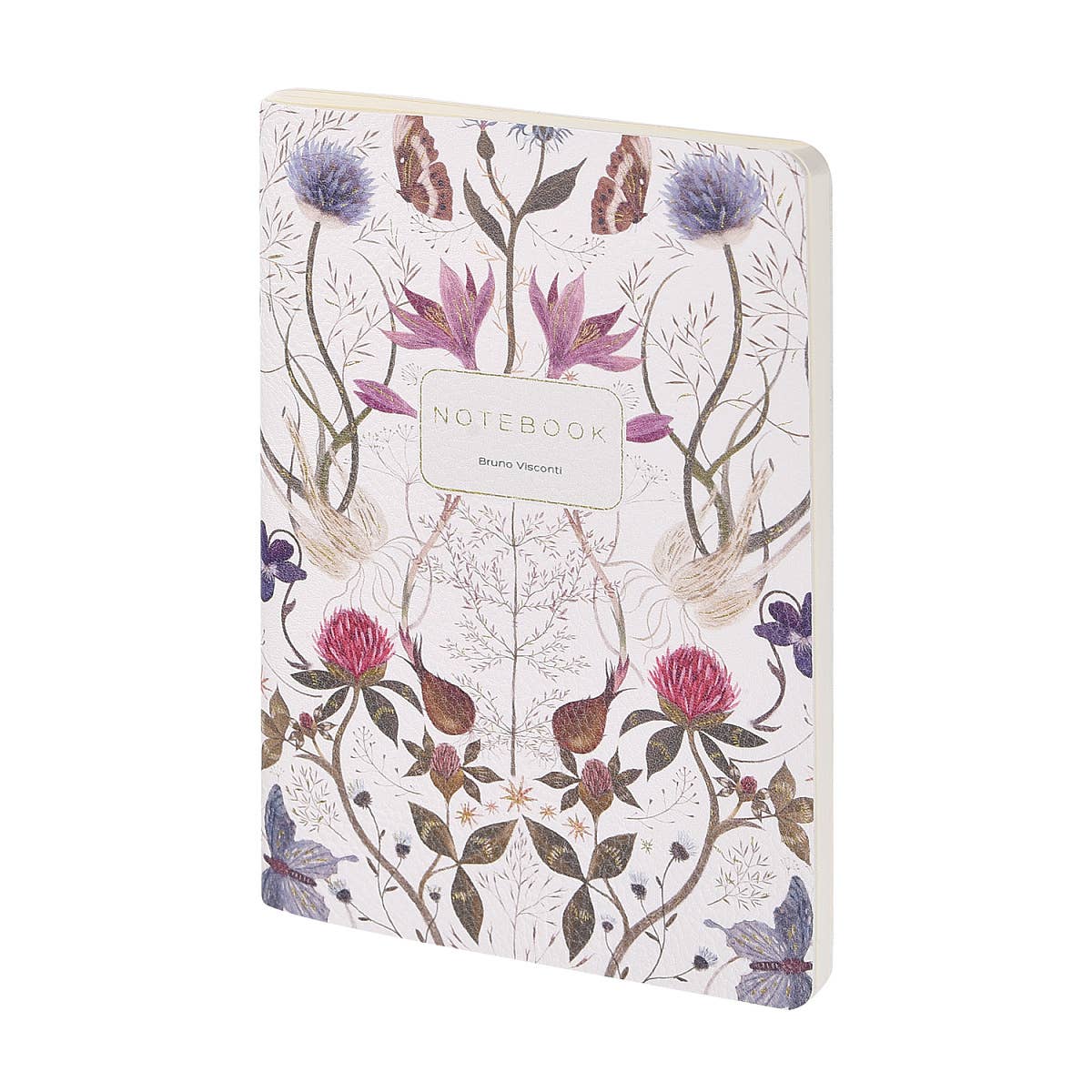 BV by Bruno Visconti - Vegan Leather A5 Notebook - Symmetrical Flora 
