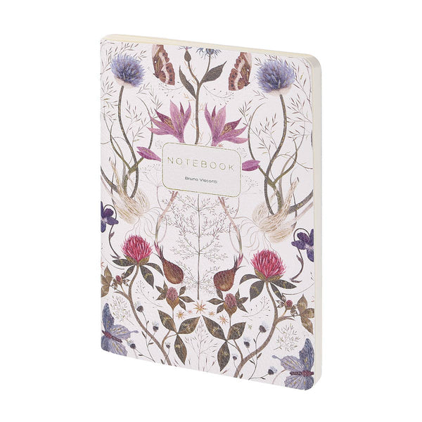 BV by Bruno Visconti - Vegan Leather A5 Notebook - Symmetrical Flora 