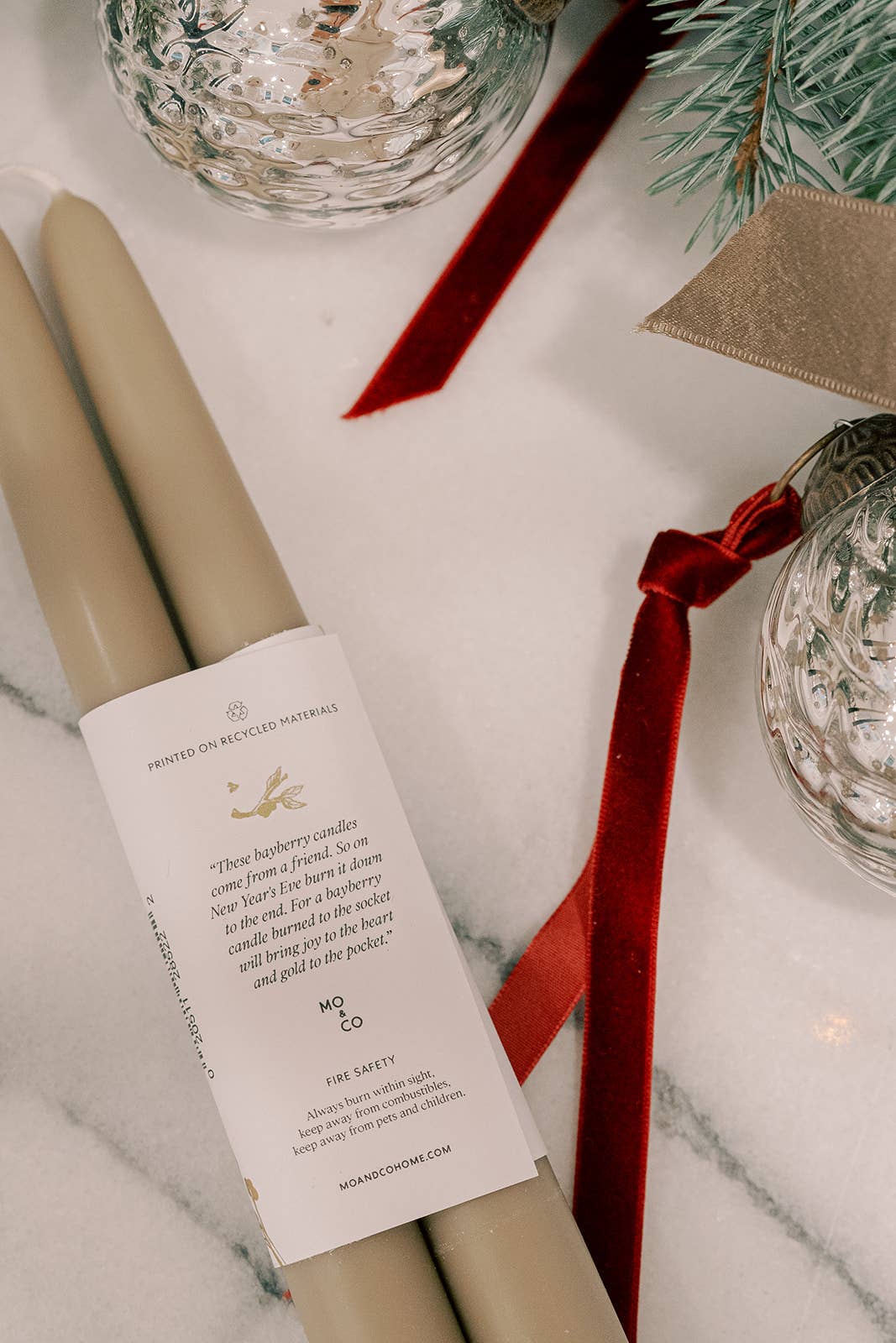 Mo&Co Home - Limited Edition! Bayberry Dipped Taper Candles