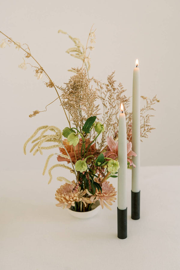 Mo&Co Home -  Eucalyptus | Dipped Beeswax Taper Candles | All Natural