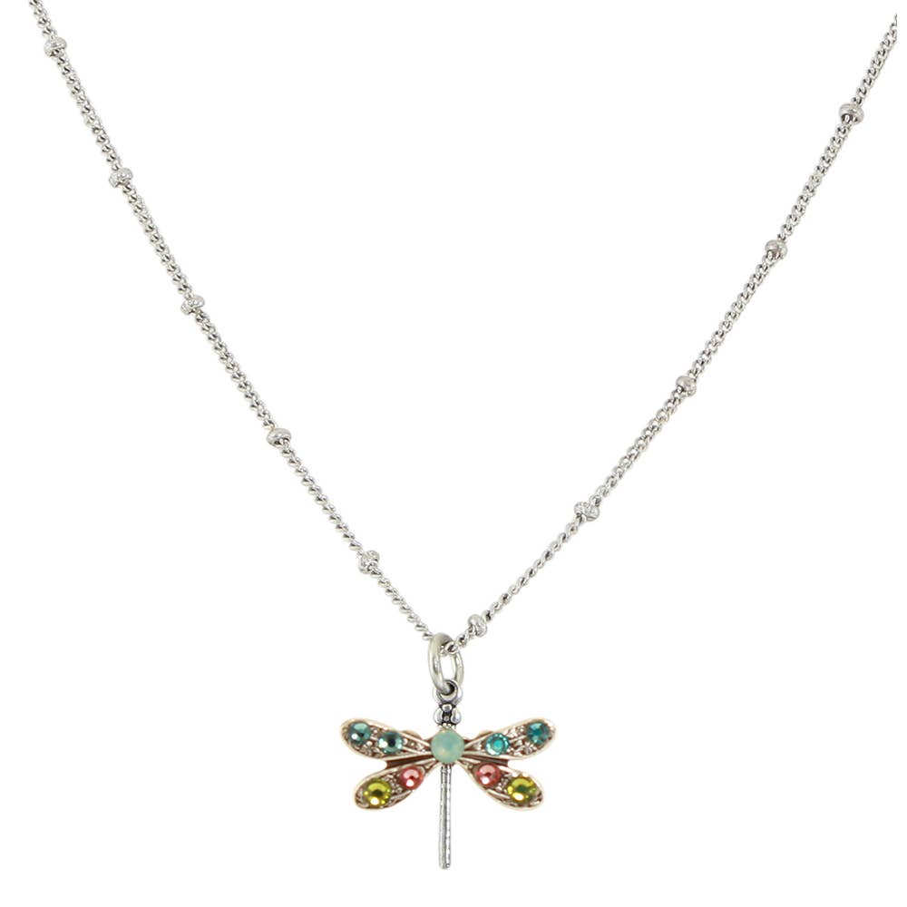 Baked Beads - Crystal Dragonfly Necklace