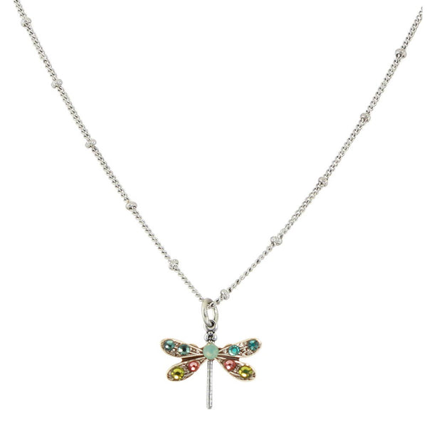 Baked Beads - Crystal Dragonfly Necklace