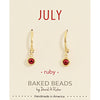 Baked Beads - Birthstone Huggie Earring