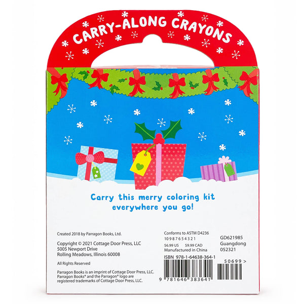 Cottage Door Press - Merry Christmas Coloring Book with Crayons Set