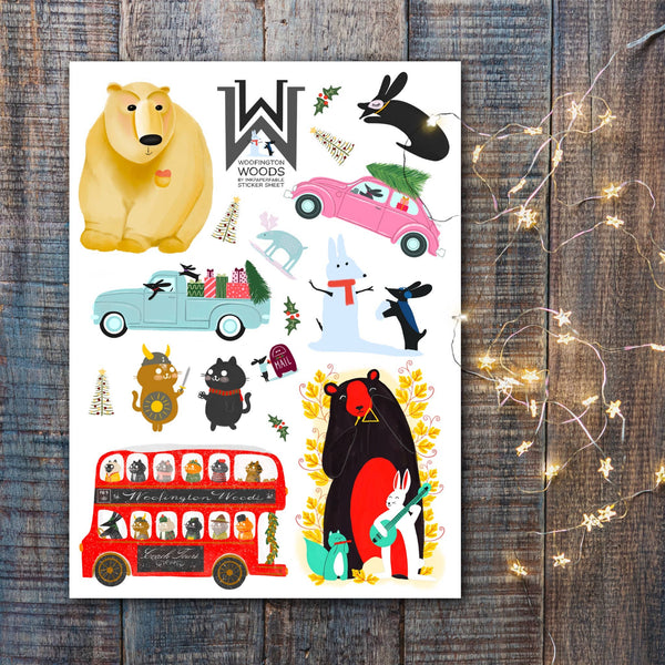 inkpaperfable - Welcome to Woofington Woods Sticker Sheet