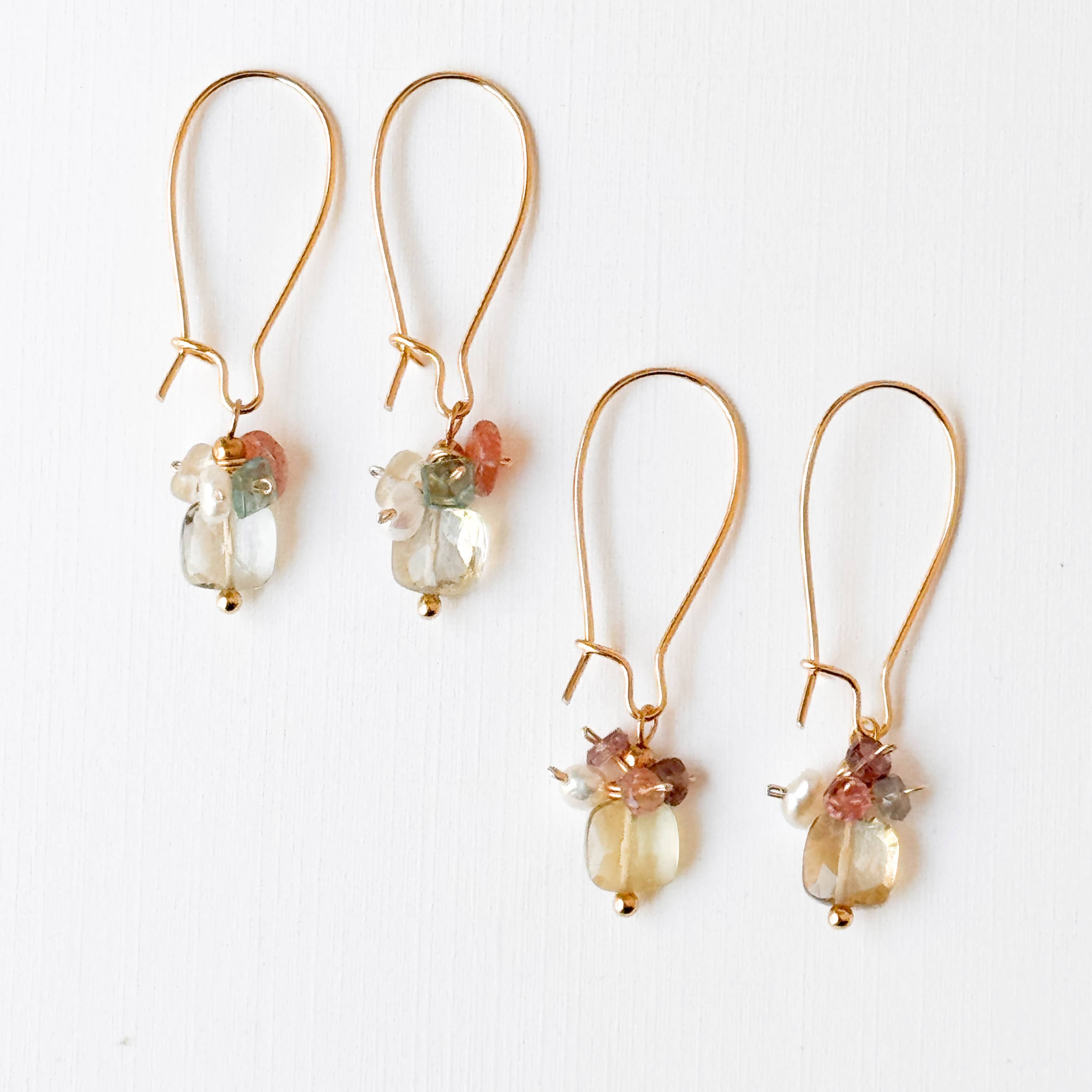 Nest Pretty Things - Handmade Crystal Bead Cluster Earrings