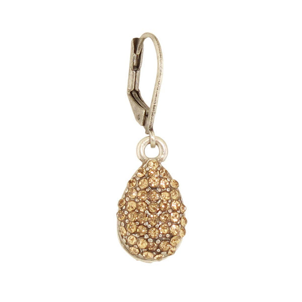 Baked Beads - Pave Crystal Teardrop Earrings