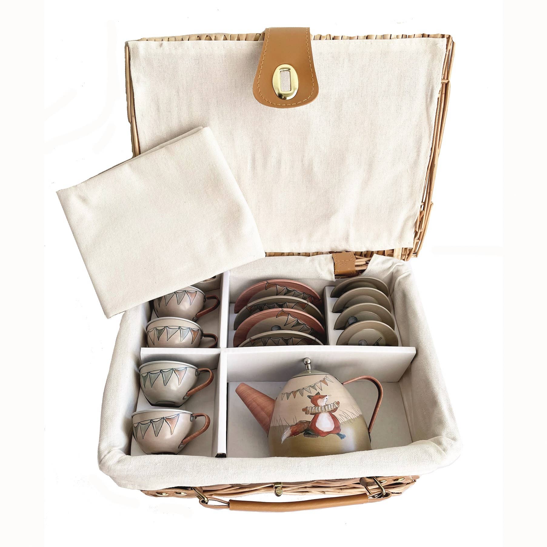 Egmont - Musicians Tin Tea Set In a Wicker Case