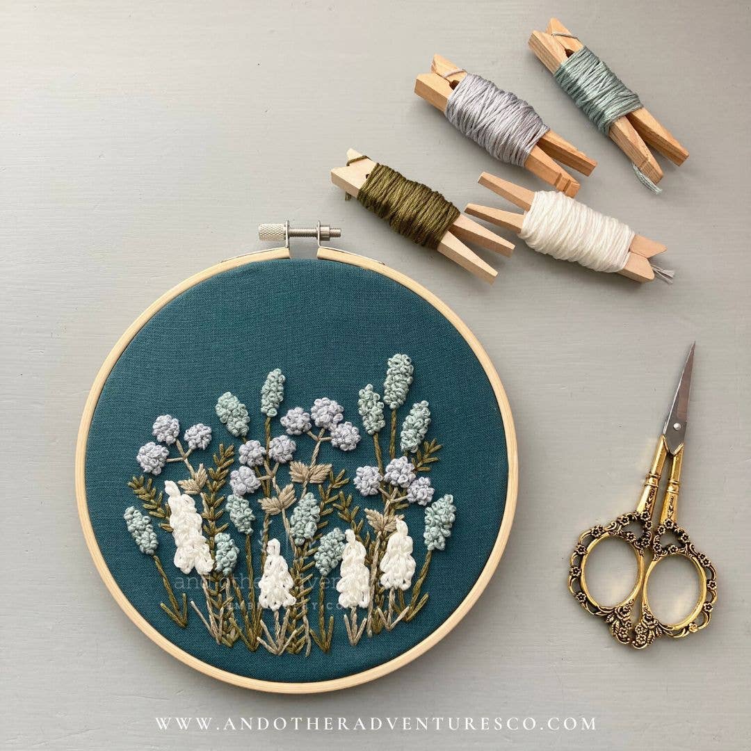 And Other Adventures Embroidery Co - Hand Embroidery Kit - Avonlea in Sea Salt