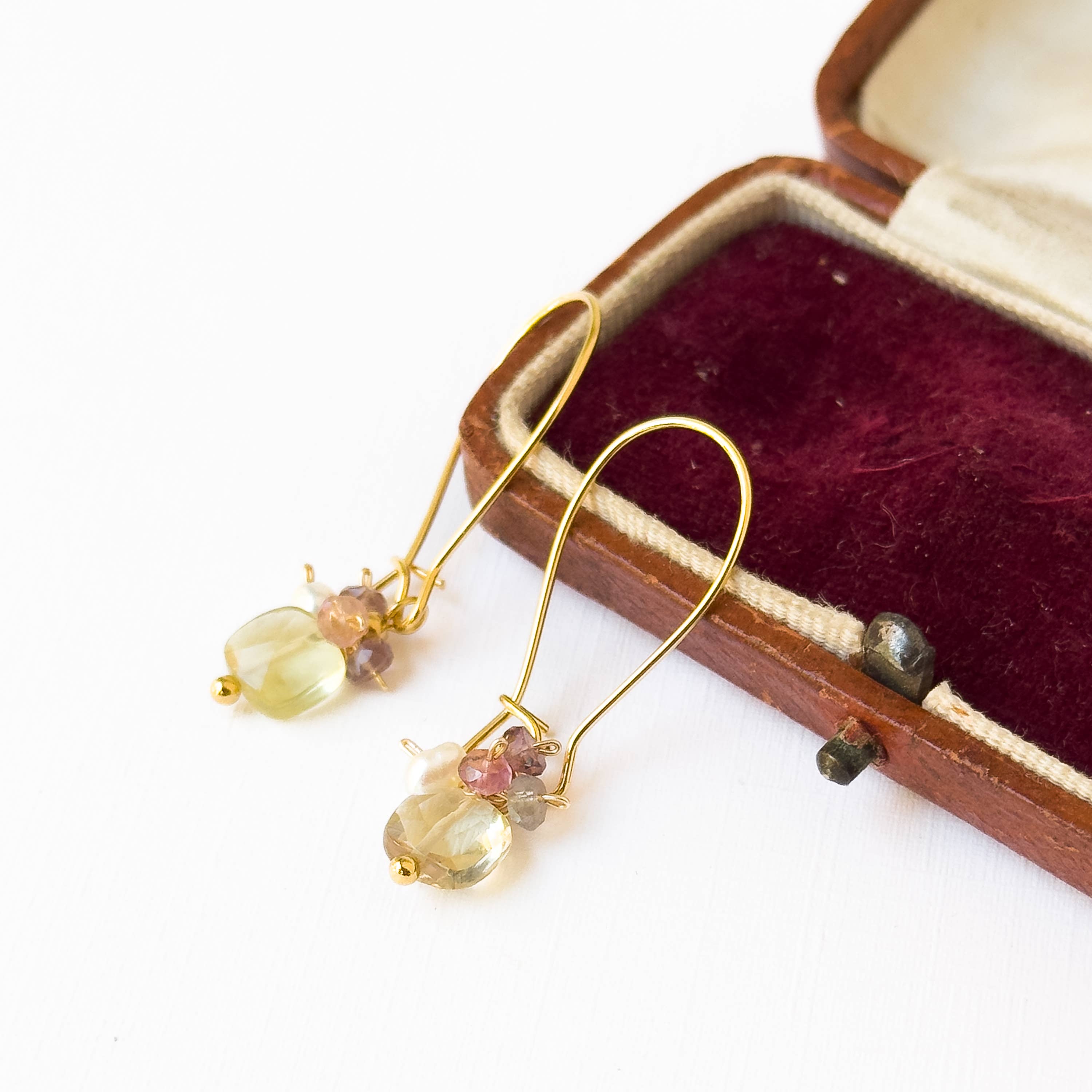 Nest Pretty Things - Handmade Crystal Bead Cluster Earrings