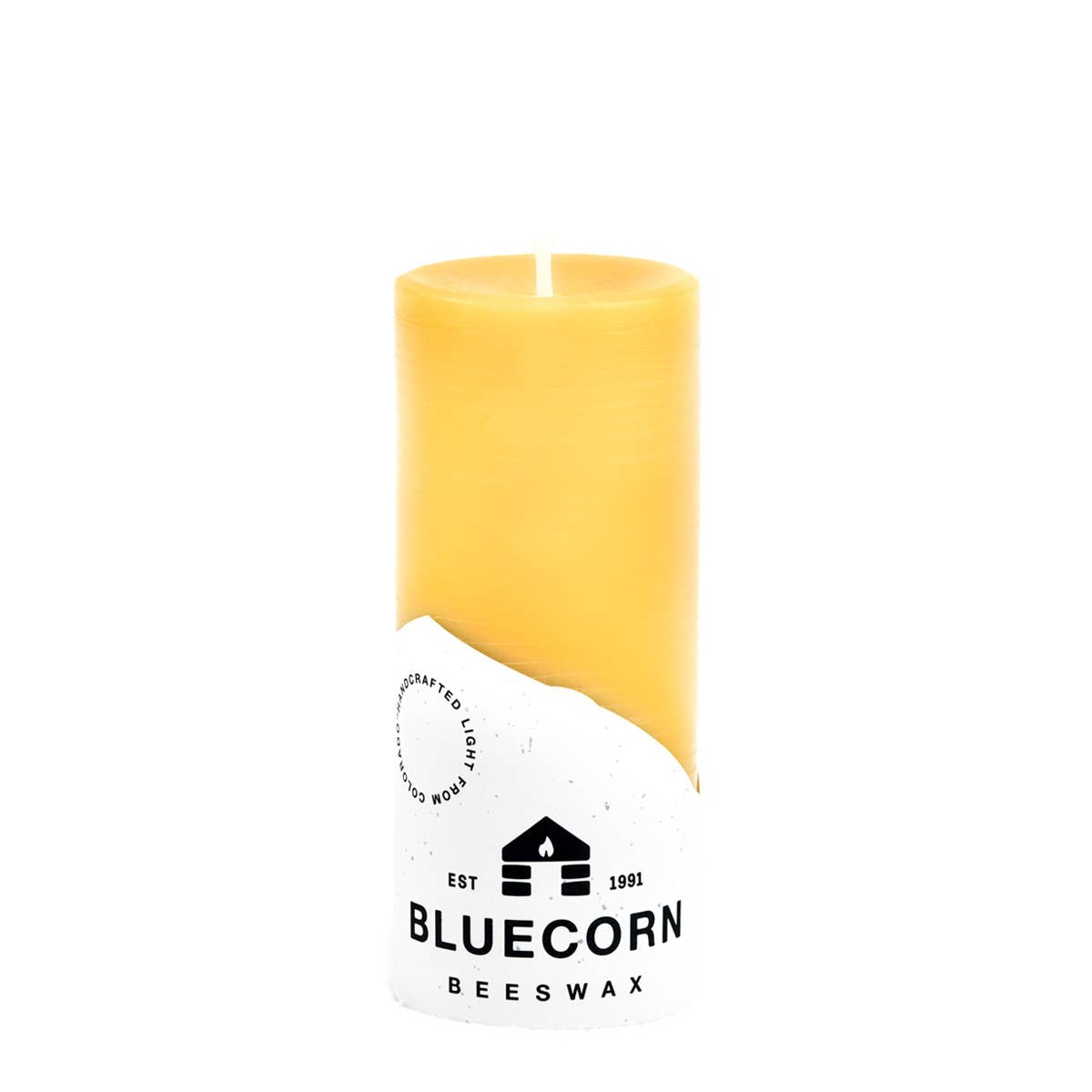 Bluecorn Candles - Beeswax Pillar Candles - 100% Pure, Dripless, 8 Sizes